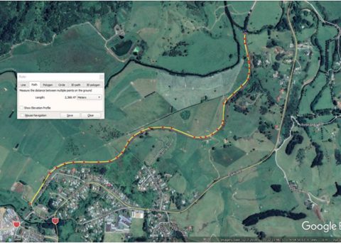 Twin Coast Cycle Trail Aerial survey